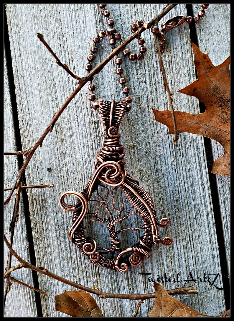 Copper Wire Wrapped Tree of Life Pendant Etsy
