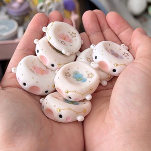 Fluffy Cloud Whale Worry Stone a fidget toy for anxiety relief, stress reducing and calming your mood