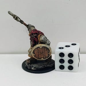 Dwarf Warrior Miniature: Rugged Armor, Axe & Shield