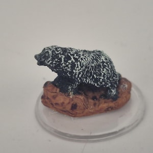 Miniature Badger Figurine: Woodland Creature Sculpture