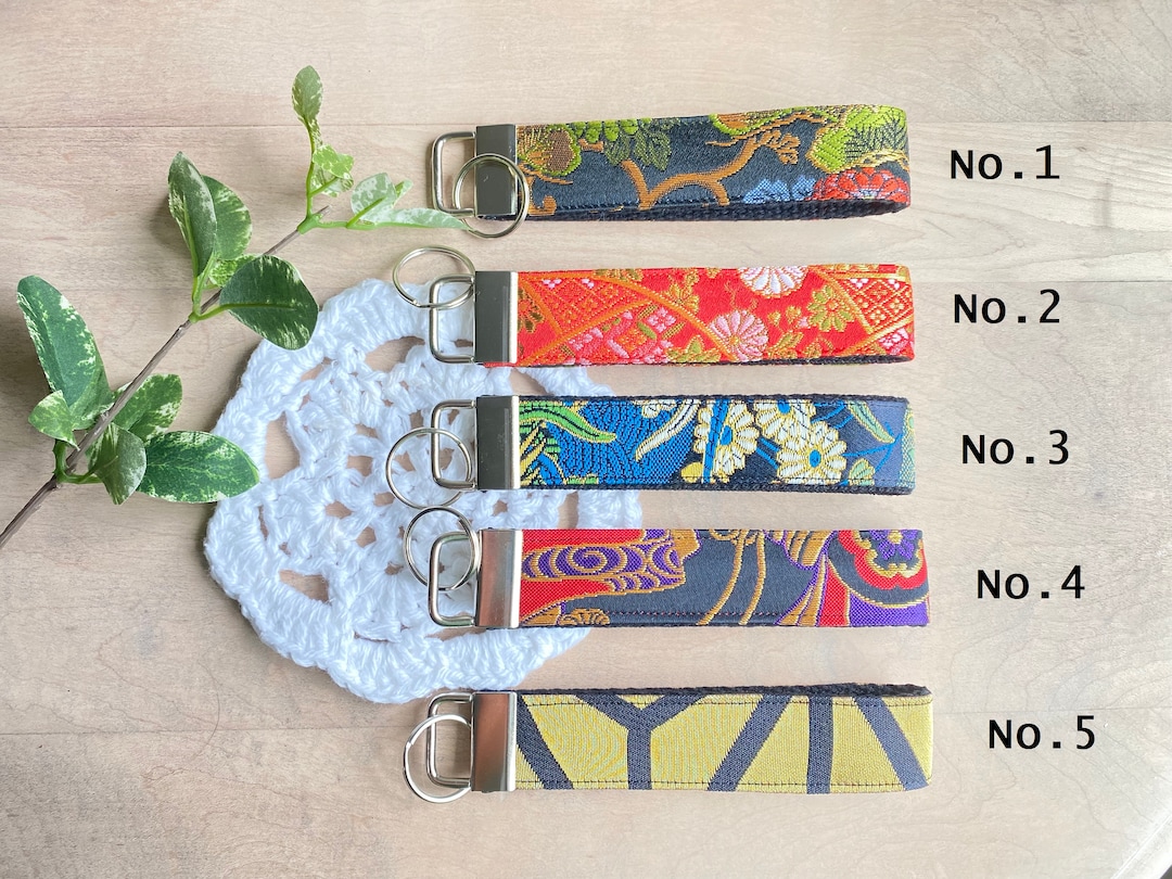 Japanese Key Case Japanese Kimono Silk Fabric Key Chain, Key Holder, Key Strap, Multi ...
