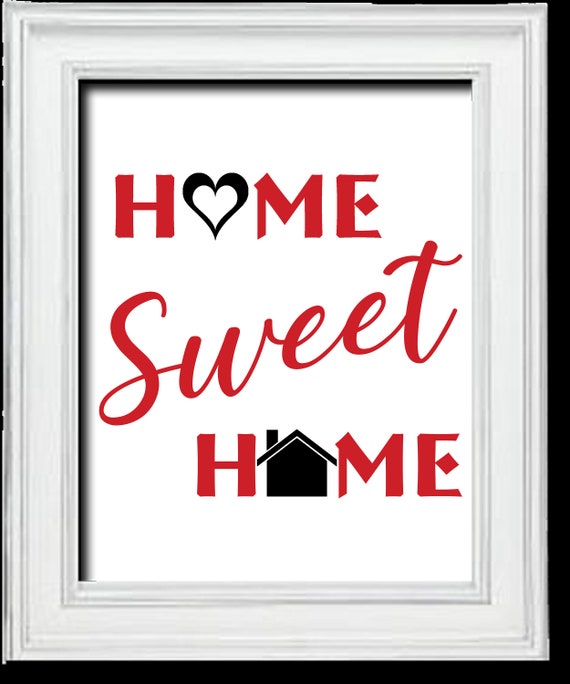 Home Sweet Home Word Art Print Etsy