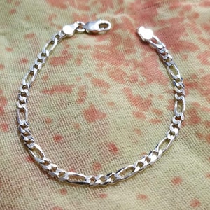 Sterling Silver Figaro Link Bracelet