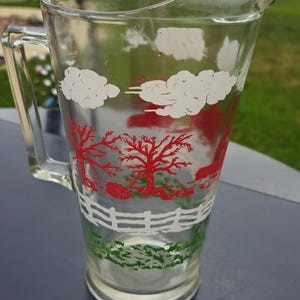 Glass Farm House Pitcher
