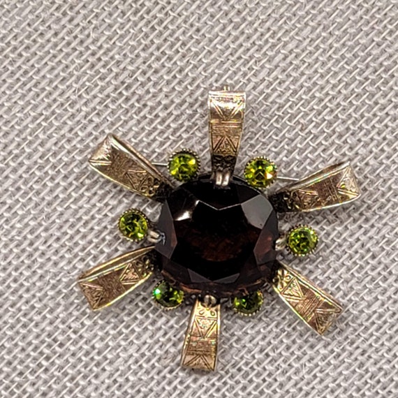 Large Capri-Signed Atomic Star Brooch - image 5