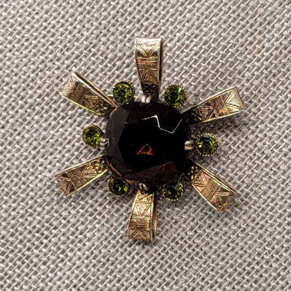 Large Capri-Signed Atomic Star Brooch - image 3