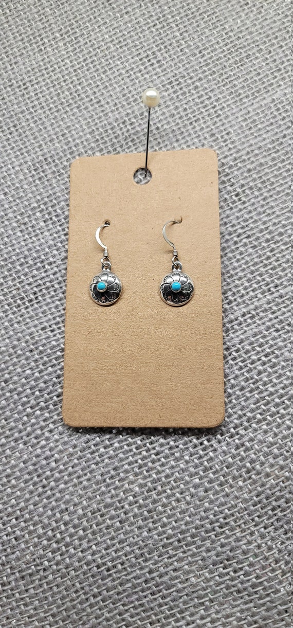 Southwestern Silver and Turquois Earrings