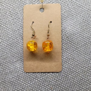 Beautiful Light Amber Dangle Earrings