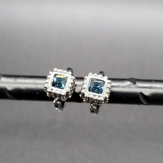 Dainty London Blue Topaz Earrings - image 1