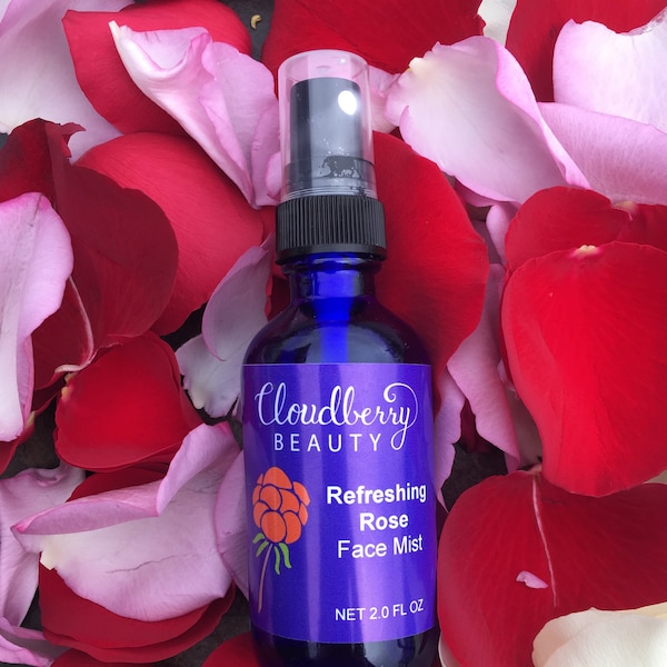 Refreshing ROSE FACIAL SPRAY - Genuine Rose Water All Day Face Mist & Toner - All Skin Types - Get Petal-Soft Skin Today!