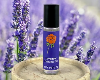 Real Lavender Perfume Oil – Calming Aromatherapy, Sweet Almond Oil Base