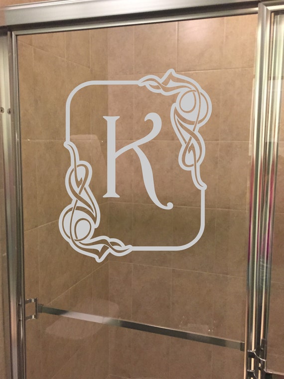 Personalized Letter Etched Glass Vinyl DYI Etched Glass Etsy