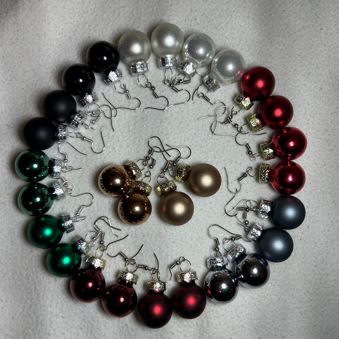 Ohrringe Weihnachten weihnachtskugeln Kugeln Glas Etsy.de