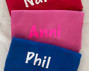 Microfiber towel 70 x 120 cm with name