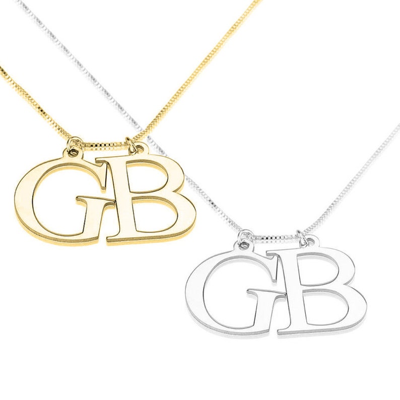 Two Initial Necklace Pendant Personalized Customized Name - Personalized Name Necklace Pendant Two Initial Necklace Pendant Personalized Customized Name - Personalized Name Necklace Pendant