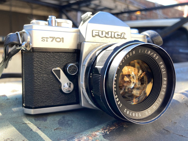 Fujica ST701 with Fujinon 55mm f/1.8 M42 Mount Lens image 3