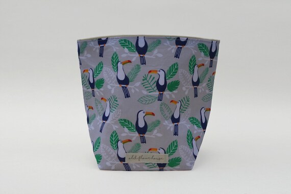 Le Toucan rangement panier, panier tissu Tropical, trousse de ... Le Toucan rangement panier, panier tissu Tropical, trousse de ...