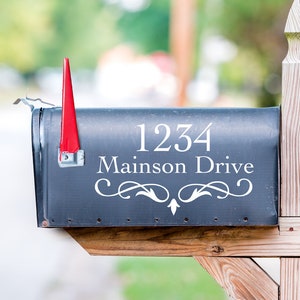 Custom Mailbox Decals Set of 2 Mailbox Numbers Vinyl Decal Stickers Trending Now Mailbox Address Decals Address Decal Post Box decal MB05