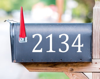Custom Mailbox Decals Set of 2 Mailbox Numbers Vinyl Decal Stickers Trending Now Mailbox Address Decals Address Decal Post Box decal MB03