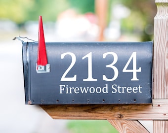 Custom Mailbox Decals Set of 2 Mailbox Numbers Vinyl Decal Stickers Trending Now Mailbox Address Decals Address Decal Post Box decal MB02