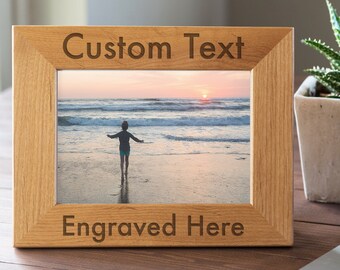 valentine's gift, Personalized Frame, Custom Wood Picture Frame, Gift For Family, Her, Him, Boyfriend, Girlfriend, Newlywed Gift, 4x6, 5x7