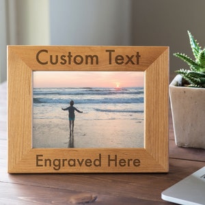 Personalized Frame, Custom Engraved Wood Picture Frame, Gift For Family, Wedding Frame, Newlywed Gift, 4x6, 5x7