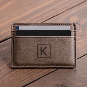 Personalized Money Clip - Groomsman Gift - Gift for Man, Custom Leather Money Clip Wallet - Custom Engraved - Boyfriend Gift #4059