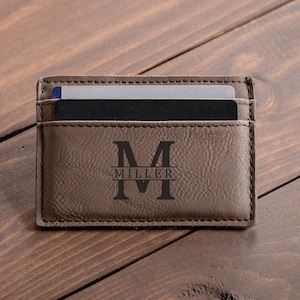 Clip de dinero personalizado - regalo del padrino - regalo para el hombre, cartera de clip de cuero personalizado - grabado personalizado - regalo del novio #4109