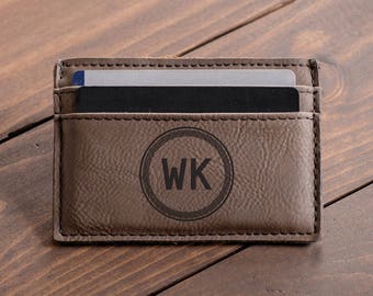 Personalized Money Clip - Groomsman Gift - Gift for Man, Custom Leather Money Clip Wallet - Custom Engraved - Boyfriend Gift #4117