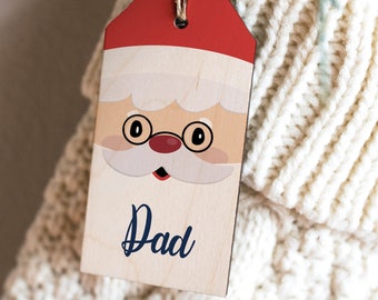 Personalized Christmas Stocking Tags, Christmas gift tag, Christmas labels, Present tags, Name Ornament tags, Customized wooden labels