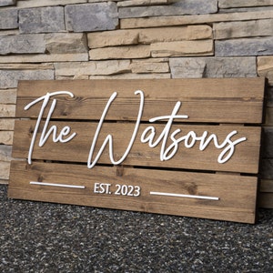 Custom Wood Sign - Personalized Family Name Sign - Wedding Gift - Last Name Pallet Sign - Home Wall Decor - Anniversary Gift