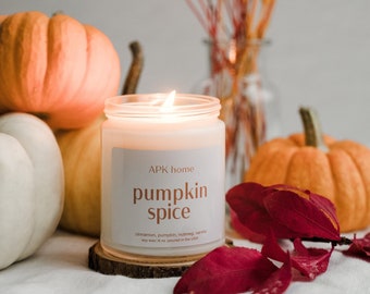 Pumpkin Spice, Soy Candle, Fall Candle, Clean Candles, Handcrafted in The USA