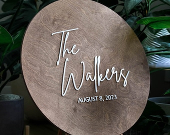 Custom Wedding Guest Book Decor - Guest Book Alternative -  Layered Wood Wedding Sign - New Home gift