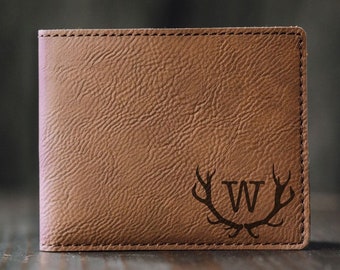 Personalized Men's Wallet, Custom Engraved Leather Wallet - Groomsmen gift, Engraved Leather Wallet, Unique Mens Gift, Monogram, Name #4111