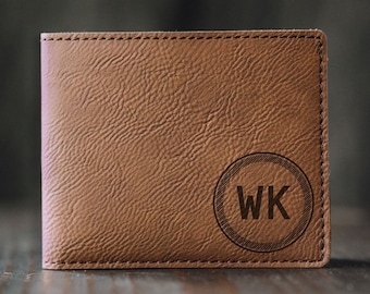 Personalized Men's Wallet, Custom Engraved Leather Wallet - Groomsmen gift, Engraved Leather Wallet, Unique Mens Gift, Monogram, Name #4117
