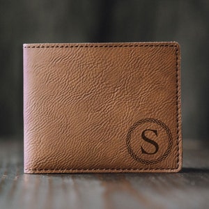 Skitongifts Funny Custom Laser Engraved Bifold Leather Wallet, Name Pe