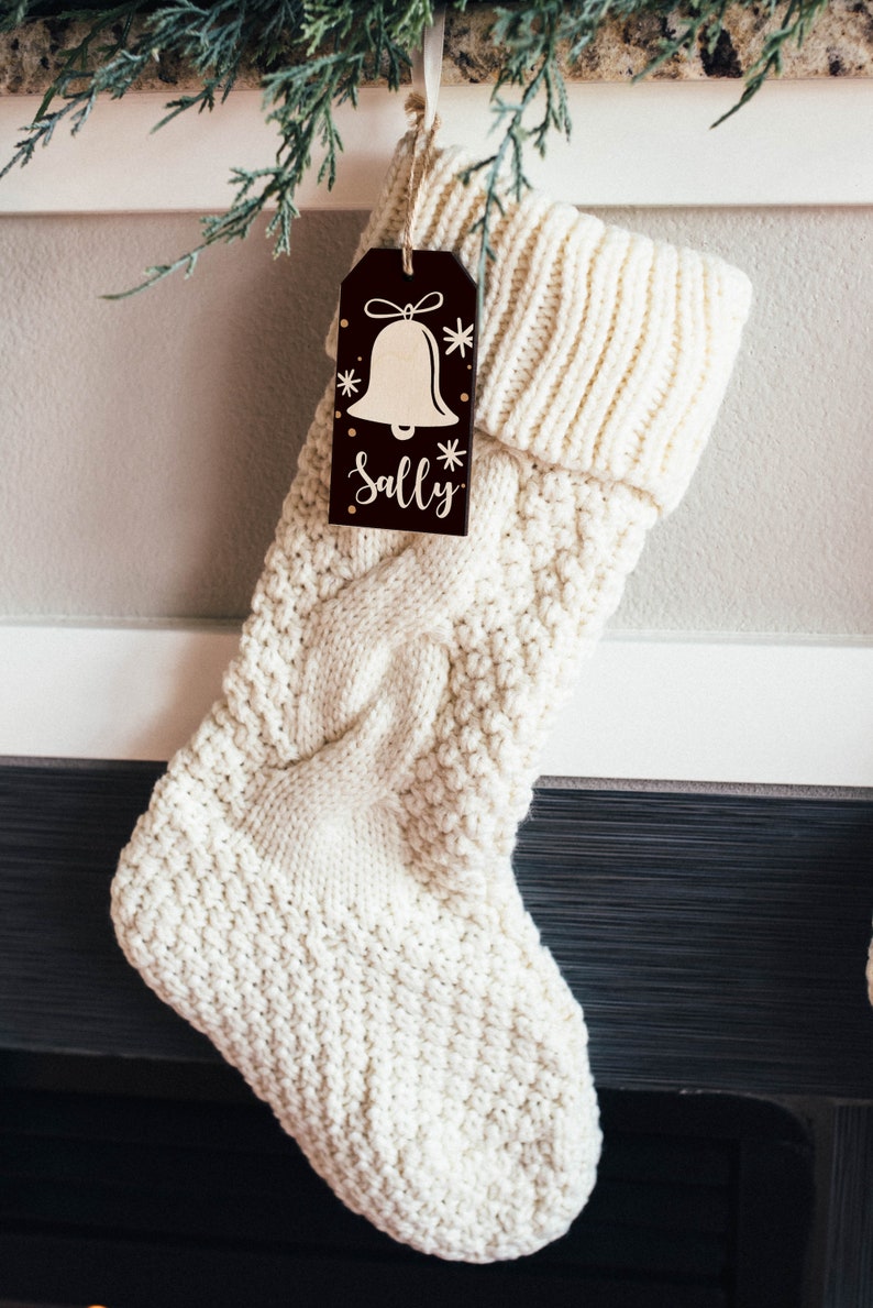 Personalized Christmas Stocking Tags Christmas Gift Tag Etsy