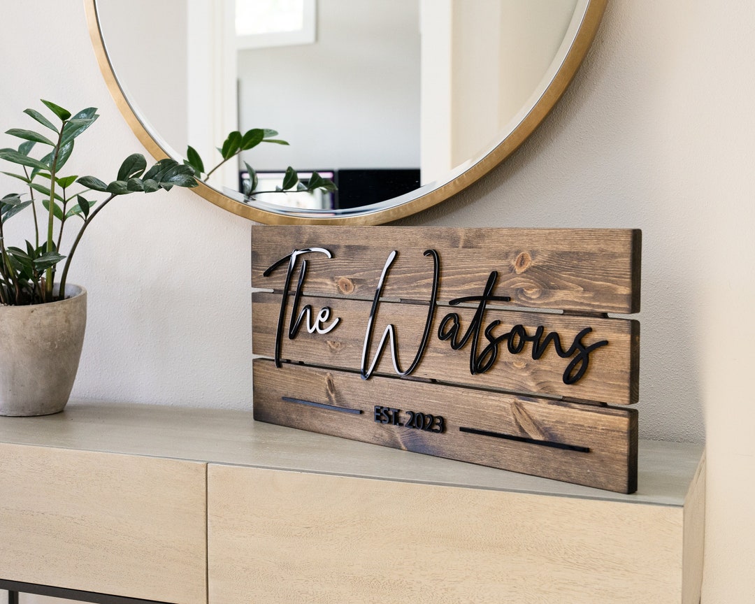 Personalized Family Name Sign - Wedding Gift - Last Name Pallet Sign ...