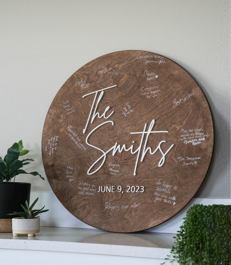 Guest Book Alternative - Custom Wedding Guest Book Decor - Layered Wood Wedding Sign - New Home gift
