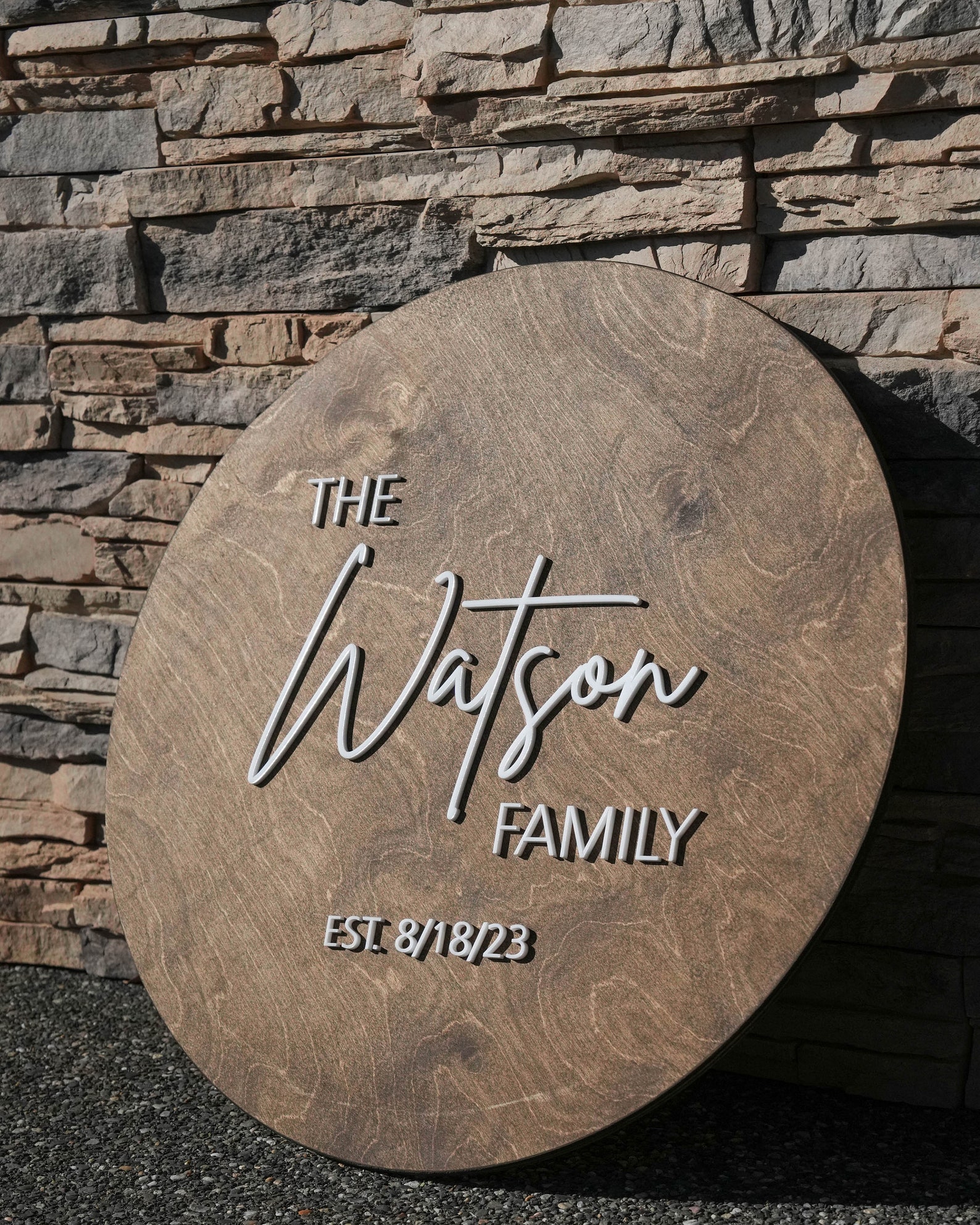 Guest Book Alternative - Custom Wedding Guest Book Decor - Layered Wood Wedding Sign - New Home gift - 24" Espresso, Sign Only