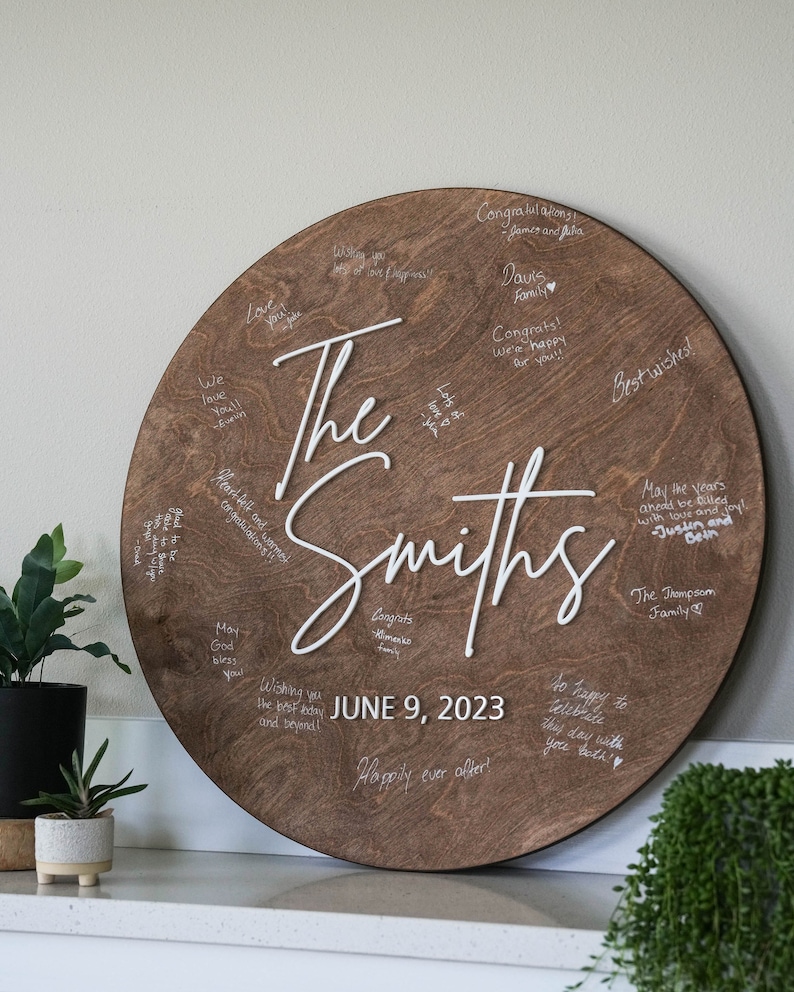Guest Book Alternative - Custom Wedding Guest Book Decor - Layered Wood Wedding Sign - New Home gift