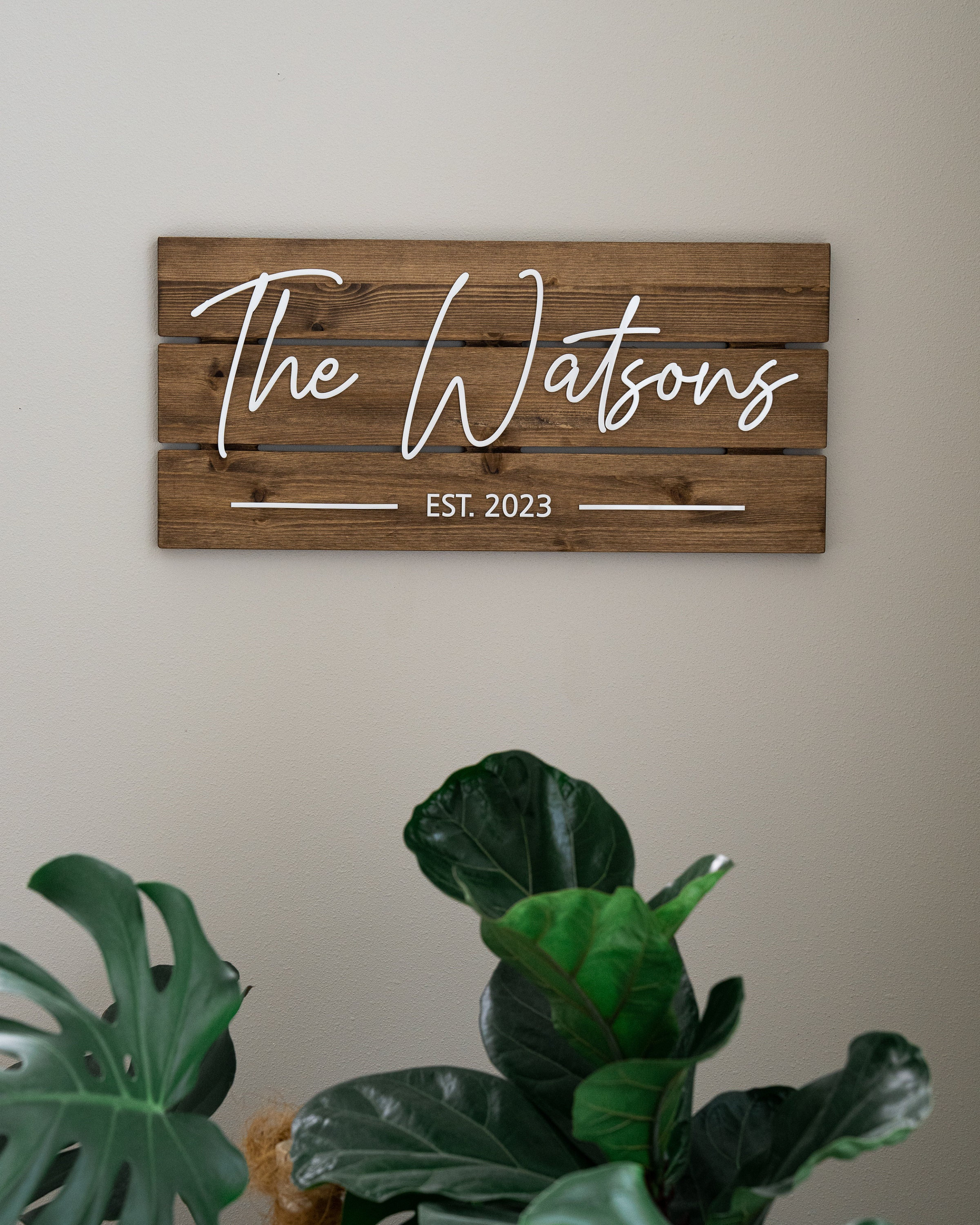 Custom Wood Sign - Personalized Family Name Sign - Wedding Gift - Last ...