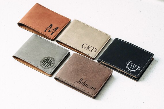 Men's Personalized Engraved Leather Wallet