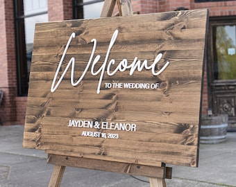 Personalized Wedding Welcome Sign - Wedding Welcome Sign - Wood 3D Sign - Welcome To Our Wedding - Wedding Decor #3DWS03
