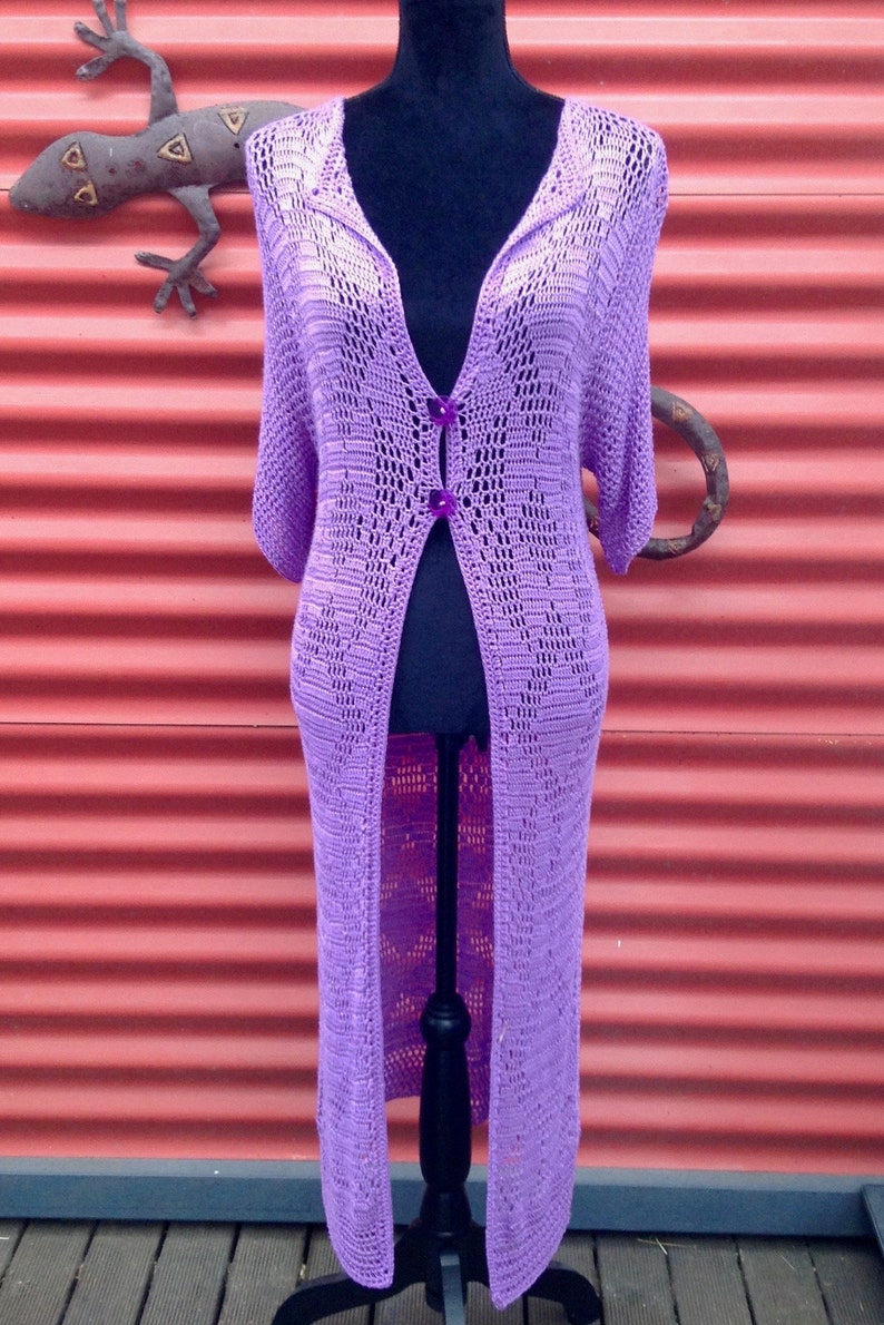 lilac Short-sleeved summer cardi