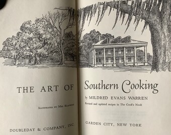 1969/ Cooking HINTS-The Difference in Mediocre Cooking & Gourmet Food/ The Art of Southern Cooking/ Mildred Evans Warren/ 264 pg Hardcover