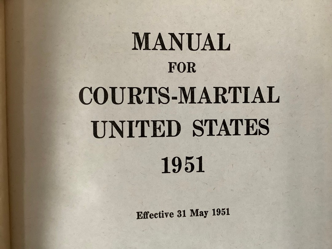 1951/ PROTOCOL for Military Courtsmartial/ From Preparing Etsy