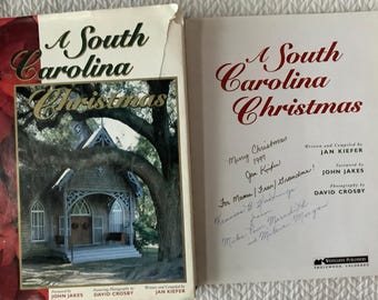 1997/SIGNED/Yuletide Memories-Traditions-Recipes and Songs/ A South Carolina Christmas/Jan Kiefer/128 pg Oversize Hardcover