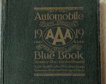 1919/AAA Automobile Blue Book/Volume 6 Standard Road Guide of America/S Carolina,N Carolina,Georgia,Tennessee,Alabama,Mississippi Florida
