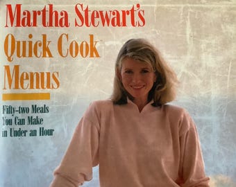 1988/230 NUEVAS RECETAS/No se trata solo de comida, se trata de una forma de vida/Menús de cocina rápida de Martha Stewart/224 págs. Tapa dura extragrande/Martha Stewart